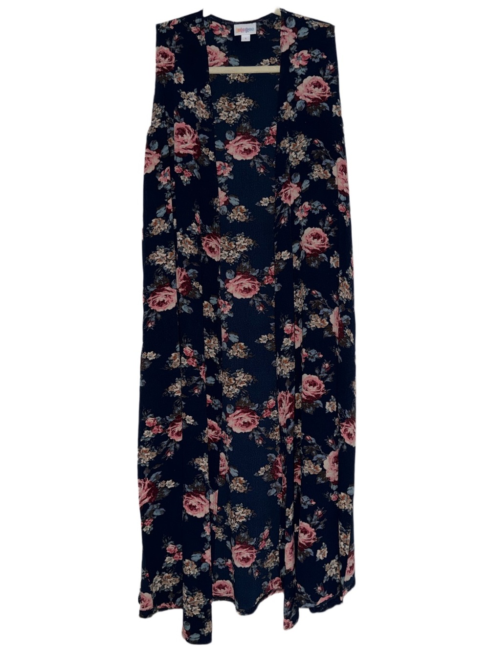 LuLaRoe Joy in Navy with Roses Size Small